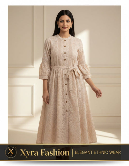 Off white Cotton Gown