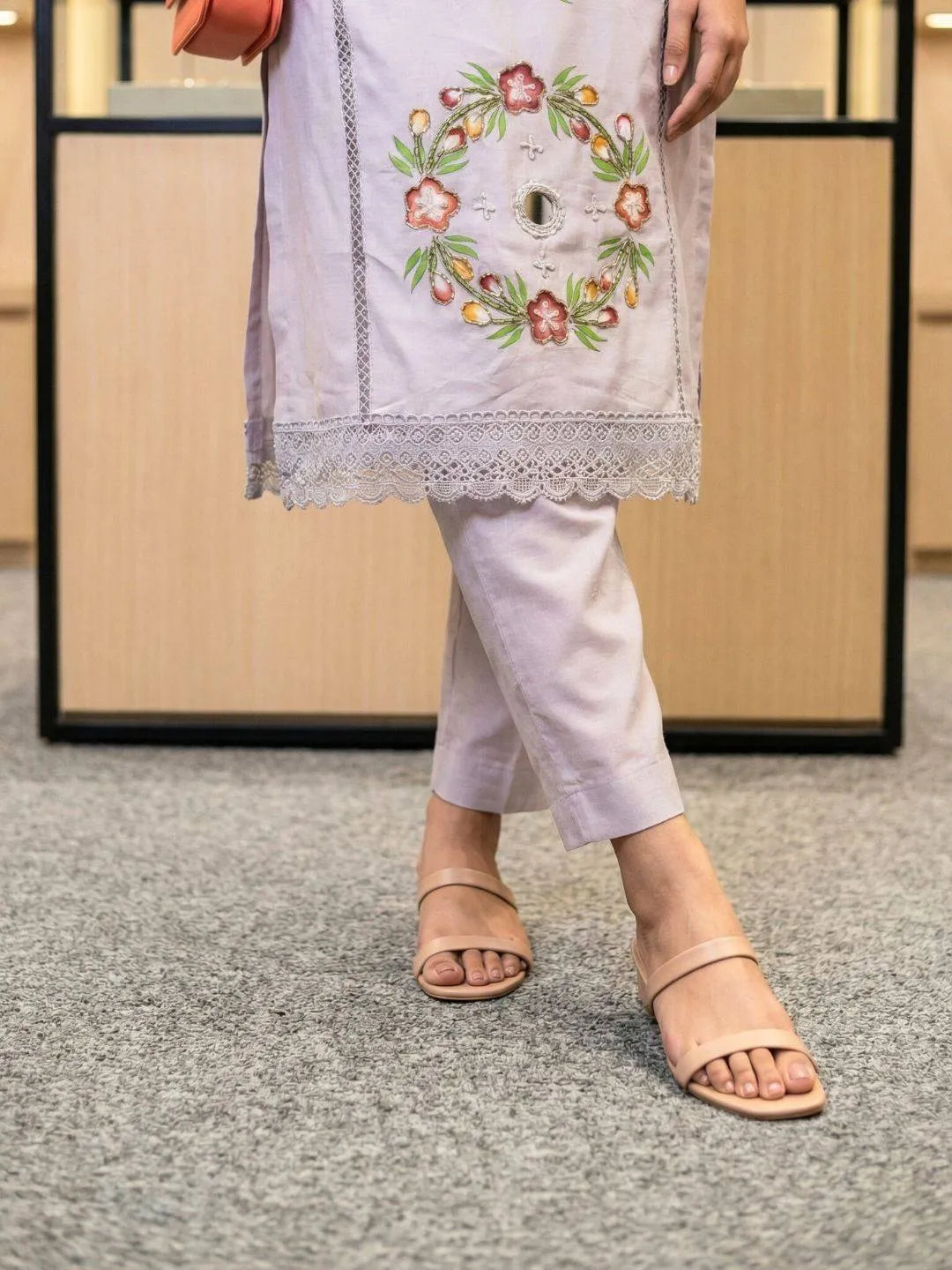 Silk Blend With Hand Embroidery Work