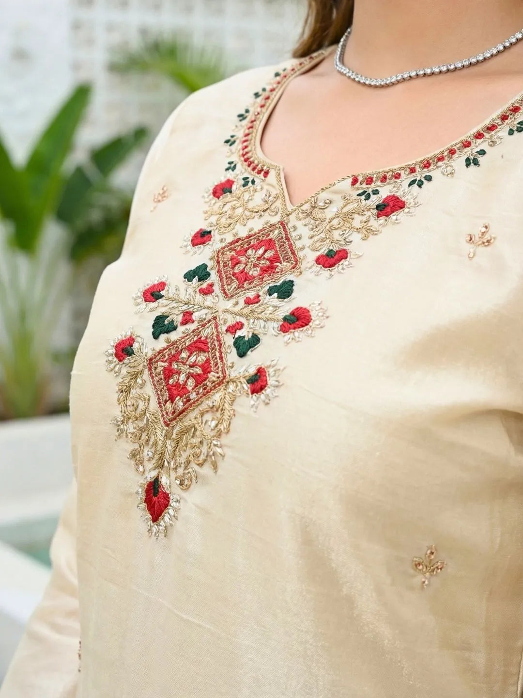 Suit With Jaipuri Dupatta