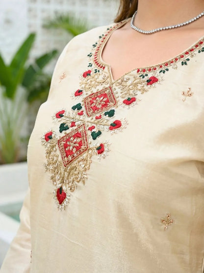 Suit With Jaipuri Dupatta