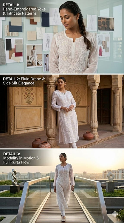 White Long Kurti