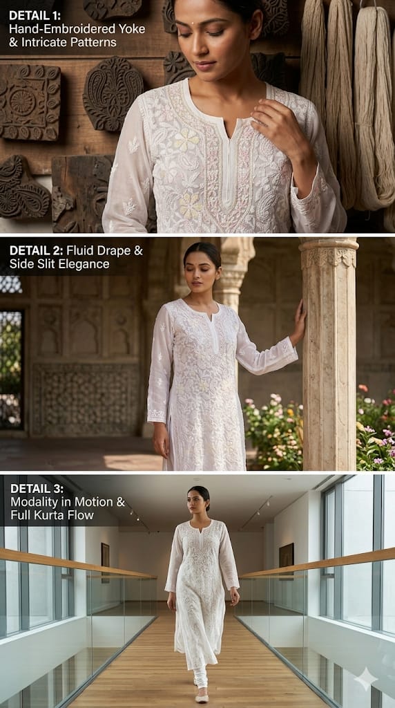 White Long Kurti
