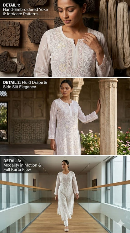 White Long Kurti