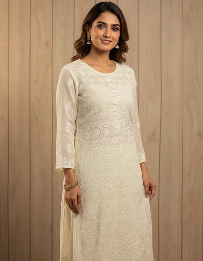 White Long Kurti