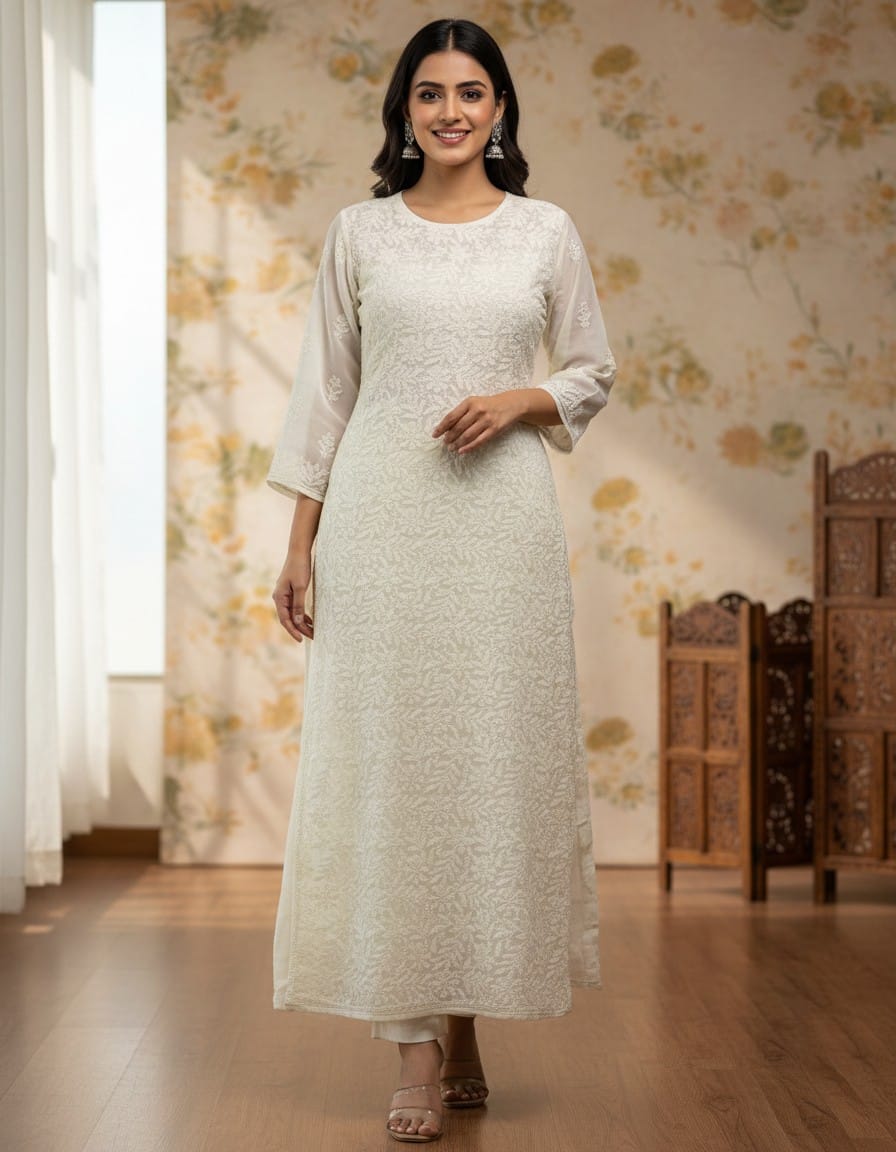 White Long Kurti