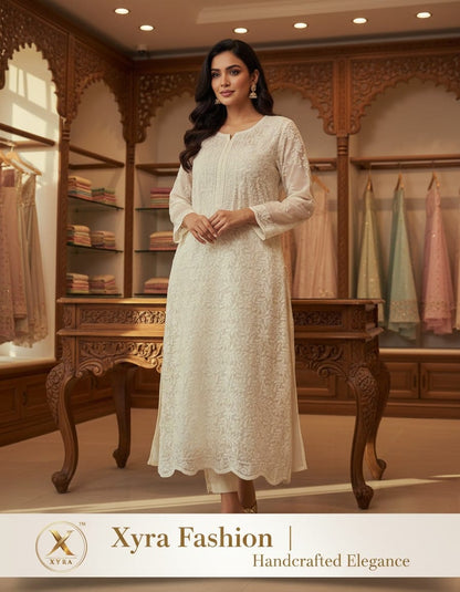 White Long Kurti