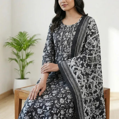 Black And White Pure Cotton Patchwork
